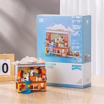 중국레고 블록놀이 선물추천 미니 작은 크리에이티브 가을 수확 극장 건축물 레고 호환 도시 토끼 집 건축 그림 토이 키즈 어린이 선물 기프트 창의력개발 산타, 1211피스 with box
