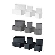 [이케아] SKUBB 수납함6종, 색상:다크그레이_004.729.57