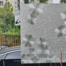 무점착 창문시트지 유리시트지 사생활보호필름 28종 시트지, 플라워코스모스