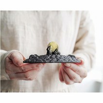 서예문진 쇠문진 철 달토끼 서예용품 누름쇠 문방사우 선물, 주철 달토끼 문진