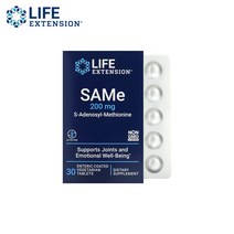 라이프익스텐션 SAMe S 아데노실 메티오닌 200mg 30베지타블릿 만티놀 메타크릴산 시트르산 스테아르산 탄산칼슘 하이프로멜로스 글리세릴트라이아세트산 트리아세틴