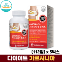 가르시니아 다이어트 정 체지방감소 녹차 마테 추출 분말 엘카르니틴 식약처인증 가르시아, 5박스, 112정