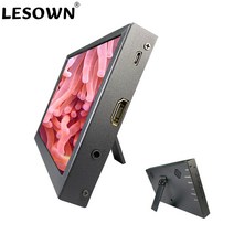 7 인치 터치 스크린 모니터 1024x600 IPS LCD 용량 성 hdmi 소형 금속 휴대용 모니터 (스피커 포함), 7 inch