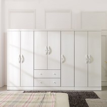 장인가구 클로이 S1 1200옷장세트(투서랍+반장), 아카시아