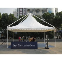 몽골텐트 행사용 캐노피 천막 차광막 야외 가제보 썬쉐이드 쉘터 그늘막 접이식 방수 바람막이, 업그레이드 화이트 싱글형 3*3m