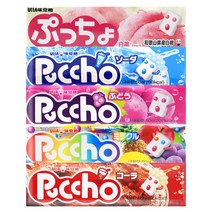 푸쵸 스틱캔디 5종세트(소다+그레이프+쥬시미라클+콜라+피치 50gx5개), 50g