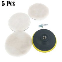 자동차 광택 패드 샌딩 연마 폴리셔 5pcs 범용 3456 인치 부드러운 양모 기계, 4인치 100mm