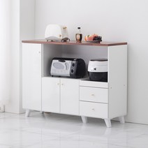 그레이 주방수납장 오븐 렌지대 부엌 팬트리 전자렌지 냉장고장 다용도 밥솥 이케아 서랍장, 그레이스 1200 수납장 렌지대 대형/멀바우