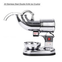 빙삭기 업소 카페 용 빙수 기계 Shaved ice machine household small crusher automatic milk shop ice-bre, 03 Stainless Steel 304