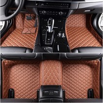 카 차량 매트 메르세데스 벤츠 자동차 맞춤형 바닥 매트 W205 C 클래스 2015-2020 년 인테리어 세부 사, 06 brown