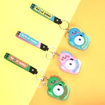 카메라열쇠고리ver2 공룡열쇠고리 다이너소어 빔카메라 장난감키링 단체선물 어린이집 유치원, 공룡-핑크