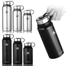 캡일체형 스텐 보온병 진공 보온병 거름망 보온보냉물병 610ml 800ml 1.1L, JK 스텐 보온병_블랙(610ml)