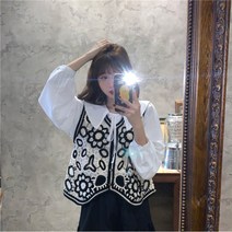 코바늘 조끼 여름 봄가을 뷔스티에 그물 뜨개 민소매 펀칭 나시 자수 니트