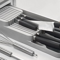 칼꽂이 물빠짐 정리대 칼블럭 칼집 보관함 거치대 논슬립 싱크대 서랍속 정리함 중식도 일식, 그레이