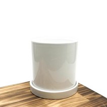 유광도자기 화이트 원통화분 10x11cm 식물키우기 셀프