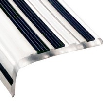 계단 미끄럼방지 논슬립 고무 몰딩 마감재, 투명 (줄무늬-블랙), 120cm