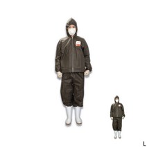 일회용 방진복 투피스 진회색 L 1P 공장작업복 1회용작업복 일체형작업복 원피스작업복 안전작업복