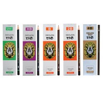 문화 더존연필 12개입 문화연필 사무용연필 미술용연필, 4B-12자루 (506430)