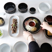 시둥마켓 +[시둥마켓]+_ 커플그릇세트 한식기 주방혼수 도자기식기세트 4인식기세트 예단세트, 다옴 4인 식기세트 23p 2color 택1종, 비취+브라운