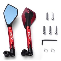 혼다 PCX125 PCX150 2010-2020 년 동안 PCX 오토바이 후면보기 백미러 핸들 바 미러 CNC 알루미늄 액세서리, 03 Red