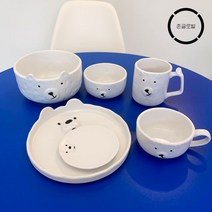 DND마켓 곰돌이 그릇 세트 볼 플레이트 (주)존글로벌, 단품, 옵션C - 큰접시