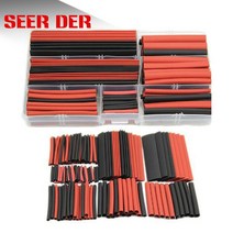 150pcs 2:1 열 수축 튜브 와이어 케이블 슬리빙 랩 전기 연결 세트