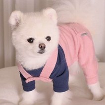 강아지옷 티셔츠 실내복 애견의류 니트 올인원 .디작소, PINKXL
