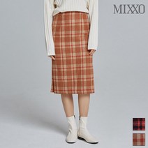 미쏘 미쏘 미쏘 모직 체크 롱 스커트_MIWWH9V17A (P002467011)