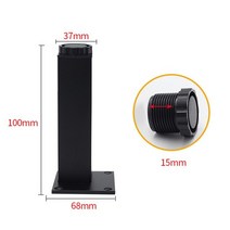 가구수리부품 테이블다리 조정 가능한 캐비닛 다리 커피 테이블 보호 발 알루미늄 합금 가구 교체 금속 소파 지원 다리 찬장, 100mm