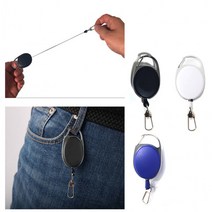 인쇄가능 다용도 자동 릴 키홀더 키링 열쇠고리 자동차고리 키10개1세트( 인쇄가능), 10개입1세트, 블랙