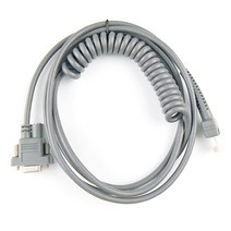 2개/몫 바코드 스캐너 RS232 나선형 케이블 3M(10 피트) Symbol LS2208AP LS1203 LS4208 DS6707, 한개옵션0