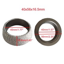 개스킷 가스킷 1pcs 35mm-75mm 직경 자동차 머플러 배기 파이프 흑연 가스켓 씰 링 배기 테일 파이프 플랜지 도넛 가스켓 머플러 씰 링, 1개 40x56x16.5mm