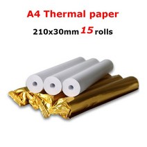 휴대용 프린터 a4 무선 블루투스 미니 모바일 인쇄기 열전사 문서 열전 사 사진 잉크리스 내장 배터리 iso android pc 지원 pdf 파일, 15 롤 a4 용지, 나는 플러그