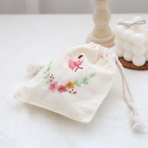 프랑스자수 DIY 미니파우치 만들기 발레리나, 1개