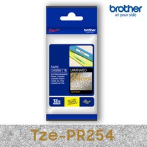 브라더 브라더정품 Tze-PR254_프리미엄화이트/골드24mmx4m 라벨테이프