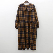 나야홍 여성의류 라운드카라체크원피스 GRK319M209 빅사이즈