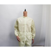 [오늘출발 / 제전복 긴팔상의] C카라 옐로우 반도체 크린룸용 방진복 크린룸 정전기방지 무진복 제전복상의 이에스디마트, M, 1개