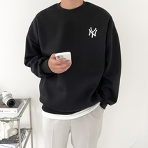 남자 오버핏 네오프랜 자수 맨투맨