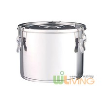 국내생산 스텐단겹국통 20호 (20L) 국통 밥통 김치통 (국50인분 용량)