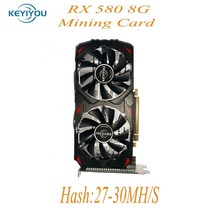 RX 580 8GB 마이닝 그래픽 카드 GDDR5 256 Bit Radeon 비디오 ETH Miner Rig PC 588 게임용 GPU, 01 RX 580 8G for Mining
