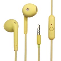 U19 유선 헤드폰 3.5mm 이어폰 형 이어 버드 Xiaomi Huawei Samsung 용 마이크가있는 8 색 제어베이스 스테레오 헤드셋 귀 안아픈 이어폰, 01 Bagged Yellow