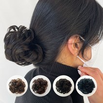 똥머리 가발 면접 승, 1컬머리-라이트브라운