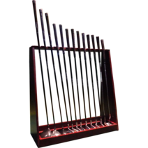 골프채정리대 아이언홀더 캐디백 클럽홀더 고정 보관, 와인 레드 13홀더