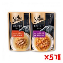 쉬바 육수 가득 수제 수프 40g X 5개 랜덤발송 고양이, 1