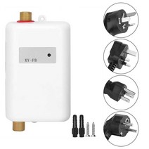 전기 온수기 3800w 전기 온수기 순간 탱크리스 인스턴트 온수기 주방 욕실 샤워 흐름, 하얀, 영국 플러그