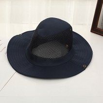 남자 여름 메쉬 사파리모자 버킷햇 등산 벙거지햇 아이보리, 네이비
