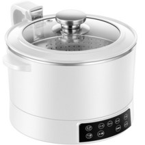 업소용전기튀김기 220V 스테인레스 스틸 가정용 전기 밥솥 3L 자동 리프트 냄비 낮은 설탕 흰색/녹색, 01 white_01 220V_01 미국