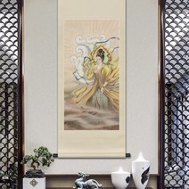 두루말이 걸이 무속 탱화 종교 법당 불당 그림 인테리어 장식 선물, 족자62x150cm 그림50x100cm