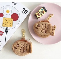 둘둘 붕어빵 동전 지갑 학생 가방고리
