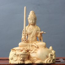 보현보살 문수보살 나무아미타불 개업고사상 부처상 불상 불교용품 회양목 조각 불상 단단한 나무 만주리, 02 manjuist